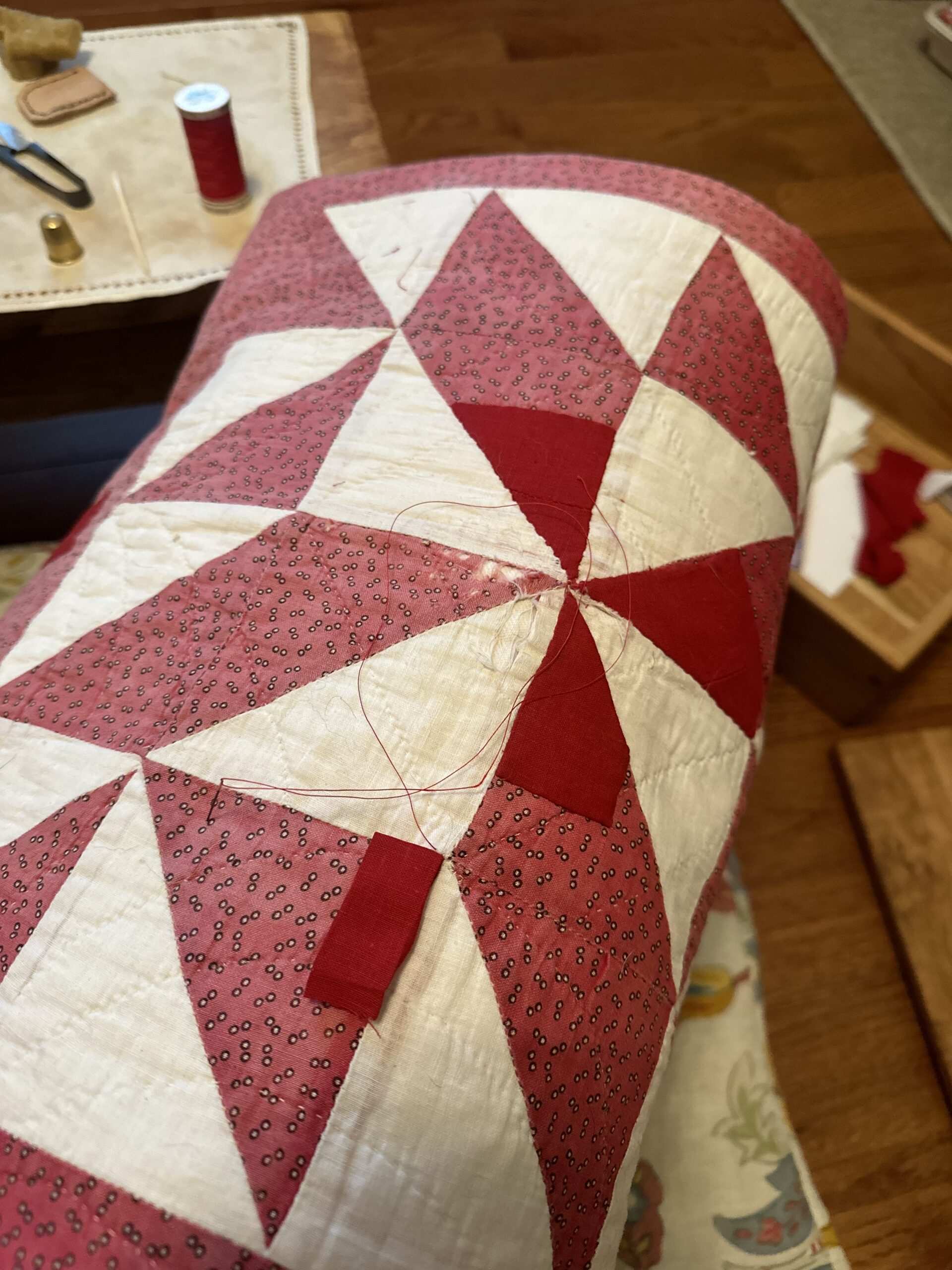 Red & White Triangles: Antique Repairs